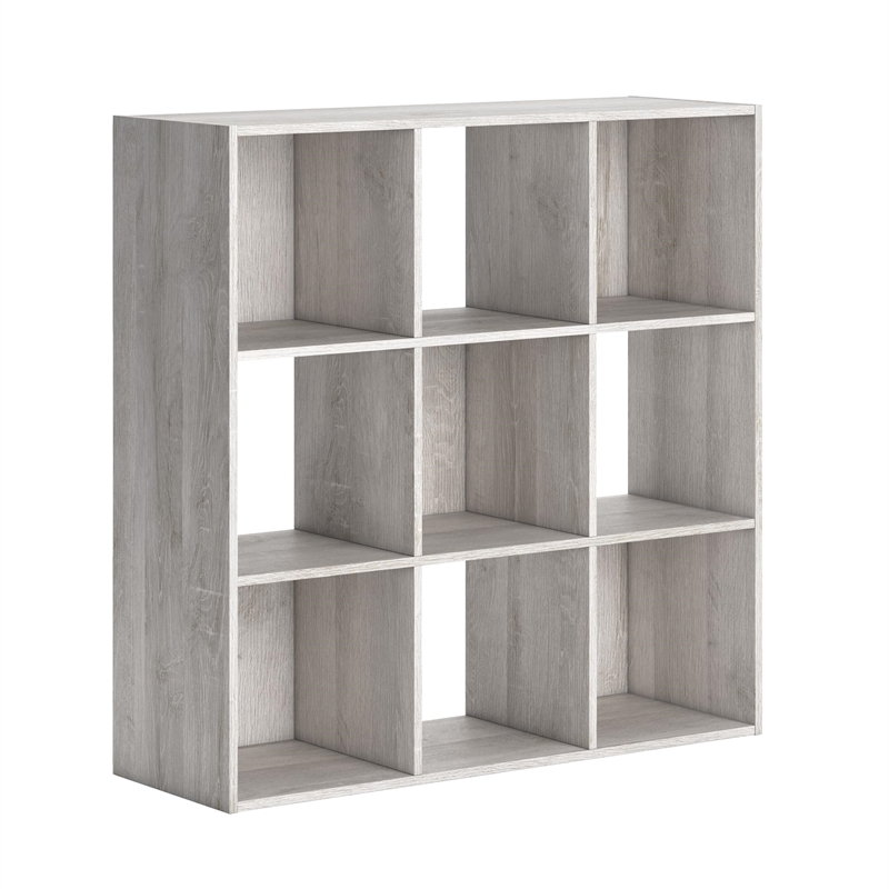 Ashley Furniture Paxberry Nine Cube Engineered Wood Organizer in White Wash