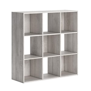 Ashley Furniture Paxberry Nine Cube Engineered Wood Organizer in White Wash