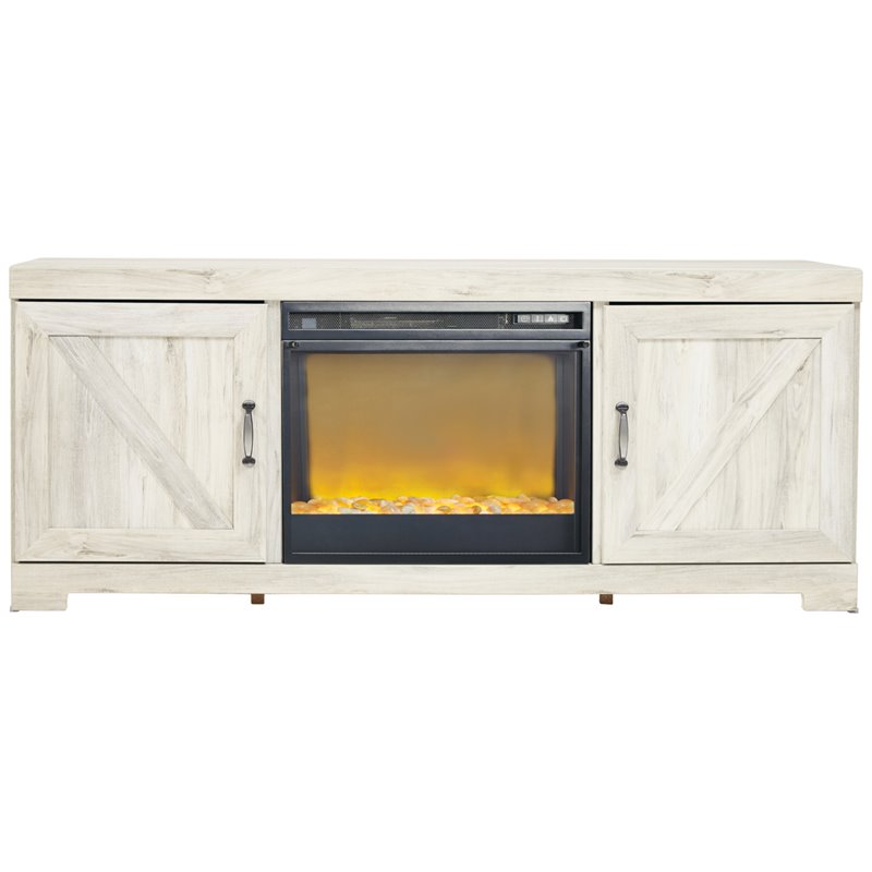 Ashley Furniture Bellaby Large Wood TV Stand with Fireplace Option in