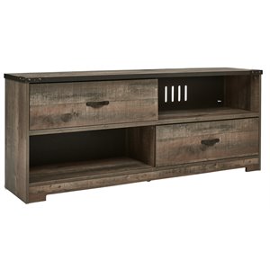 ashley furniture trinell large engineered wood tv stand in brown