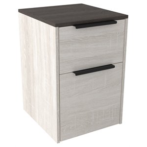 ashley furniture dorrinson engineered wood file cabinet in antique white & gray