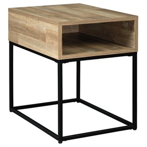 ashley furniture gerdanet rectangular engineered wood end table in natural