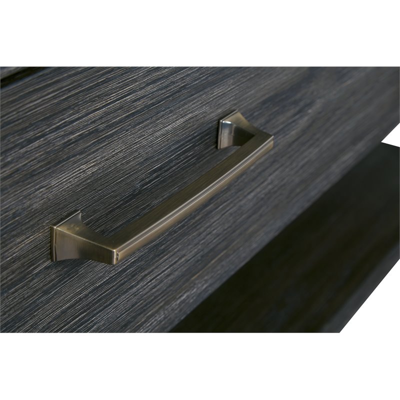 Ashley Furniture Forleeza Rectangular Wood End Table in Dark Gray T9493