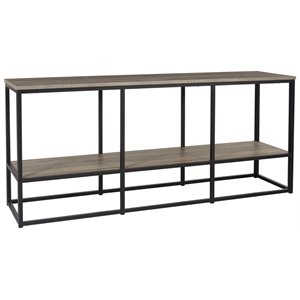 ashley furniture wadeworth extra large engineered wood tv stand in brown & black