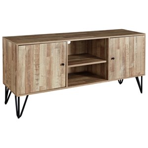 ashley furniture gerdanet large engineered wood tv stand in natural