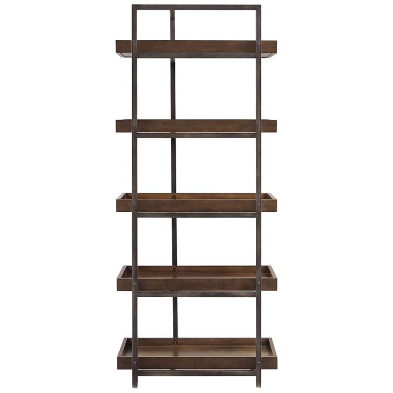 Signature Design by Ashley Starmore Left or Right Wood Pier in Brown & Gunmetal