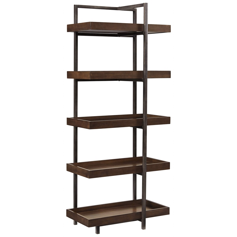 Signature Design by Ashley Starmore Left or Right Wood Pier in Brown & Gunmetal