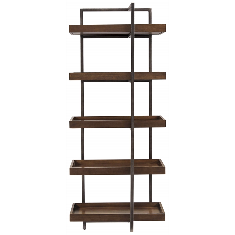 Signature Design by Ashley Starmore Left or Right Wood Pier in Brown & Gunmetal