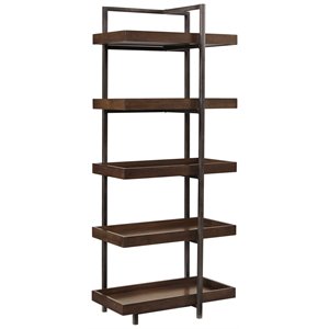 Ashley Furniture Starmore Left or Right Wood Pier in Brown & Gunmetal