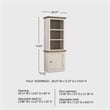 Ashley Furniture Havalance Right Wood Pier Cabinet in White Wash & Gray