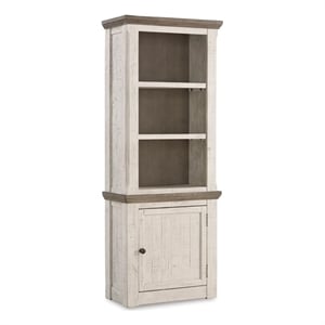 Ashley Furniture Havalance Right Wood Pier Cabinet in White Wash & Gray