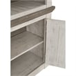 Ashley Furniture Havalance Right Wood Pier Cabinet in White Wash & Gray