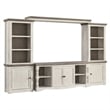 Ashley Furniture Havalance Right Wood Pier Cabinet in White Wash & Gray