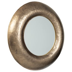 ashley furniture jamesmour metal accent mirror in antique gold