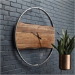 Signature Design by Ashley Panchali Wood Wall Clock in Brown & Silver