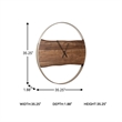 Signature Design by Ashley Panchali Wood Wall Clock in Brown & Silver