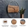 Signature Design by Ashley Panchali Wood Wall Clock in Brown & Silver