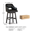 Signature Design by Ashley Tallenger Wood Swivel Barstool in Black & Brown
