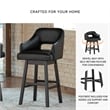 Signature Design by Ashley Tallenger Wood Swivel Barstool in Black & Brown