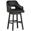 Signature Design by Ashley Tallenger Wood Swivel Barstool in Black & Brown