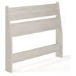 Ashley Furniture Socalle Twin Panel Engineered Wood Headboard in White Wash