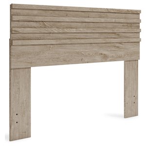 ashley furniture oliah queen panel engineered wood headboard in natural
