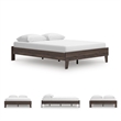 Ashley Furniture Calverson Queen Engineered Wood Platform Bed in Mocha Brown