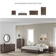 Ashley Furniture Calverson Queen Engineered Wood Platform Bed in Mocha Brown