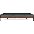 Ashley Furniture Calverson Queen Engineered Wood Platform Bed in Mocha Brown
