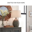 Signature Design by Ashley Joyelle Single Ceramic Table Lamp in Gray Terracotta