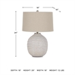 Signature Design by Ashley Jamon Single Ceramic Table Lamp in White & Beige