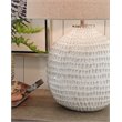 Signature Design by Ashley Jamon Single Ceramic Table Lamp in White & Beige