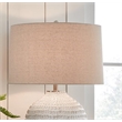 Signature Design by Ashley Jamon Single Ceramic Table Lamp in White & Beige