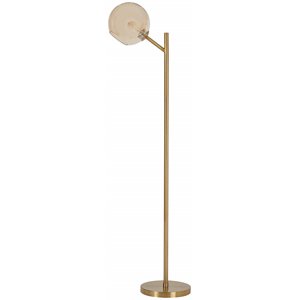 ashley furniture abanson single metal floor lamp in gold & amber