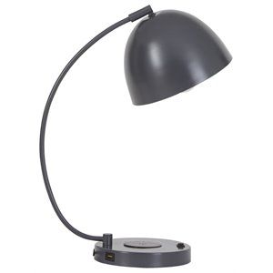 ashley furniture austbeck single metal desk lamp in gray