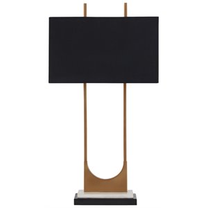 Ashley Furniture Malana Single Metal Table Lamp in Brass