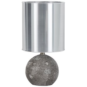ashley furniture kadian single poly resin table lamp in gray