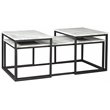 Signature Design by Ashley Donnesta Wood Occasional Table Set in Gray and Black