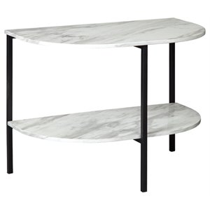 ashley furniture donnesta engineered wood side end table in gray & black