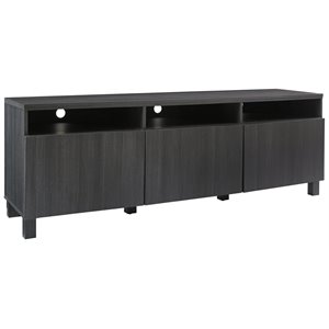 ashley furniture yarlow extra large engineered wood tv stand in black