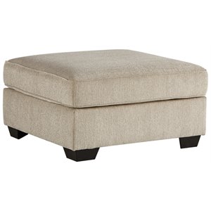 ashley furniture decelle fabric oversized accent ottoman in putty beige