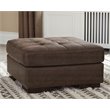 Signature Design by Ashley Maderla Oversized Polyurethane Accent Ottoman Walnut