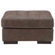 Signature Design by Ashley Maderla Oversized Polyurethane Accent Ottoman Walnut