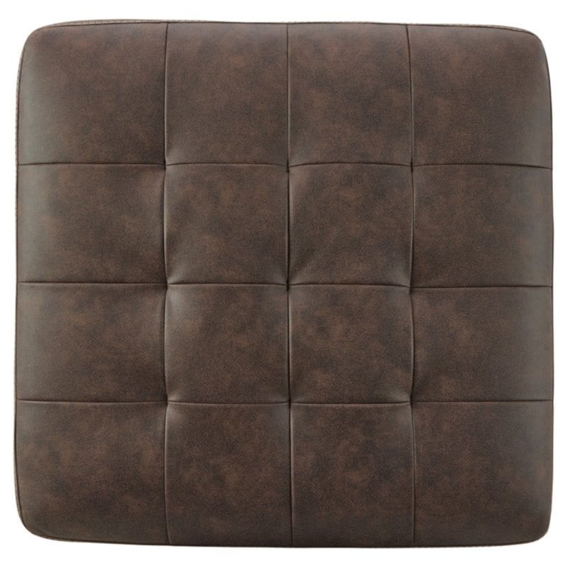 Signature Design by Ashley Maderla Oversized Polyurethane Accent Ottoman Walnut