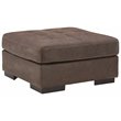 Signature Design by Ashley Maderla Oversized Polyurethane Accent Ottoman Walnut