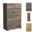 Ashley Furniture Ralinksi Four Drawer Engineered Wood Chest in Gray