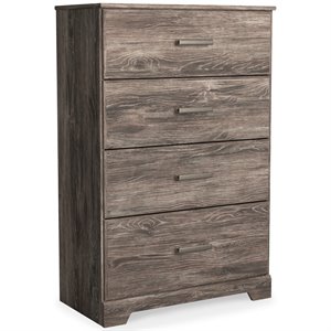 ashley furniture ralinksi four drawer engineered wood chest in gray