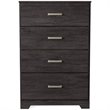 Ashley Furniture Belachime Four Drawer Engineered Wood Chest in Black