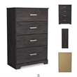 Ashley Furniture Belachime Four Drawer Engineered Wood Chest in Black