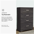 Ashley Furniture Belachime Four Drawer Engineered Wood Chest in Black